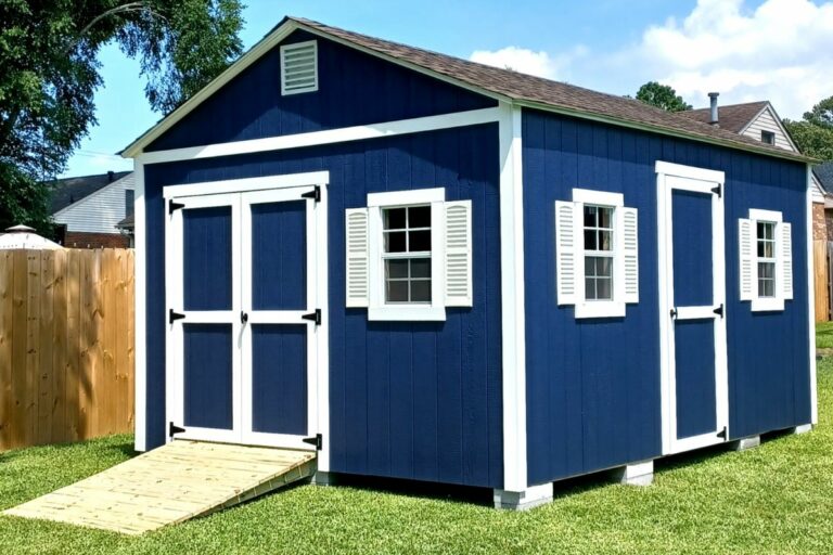 navy a-frame shed for sale